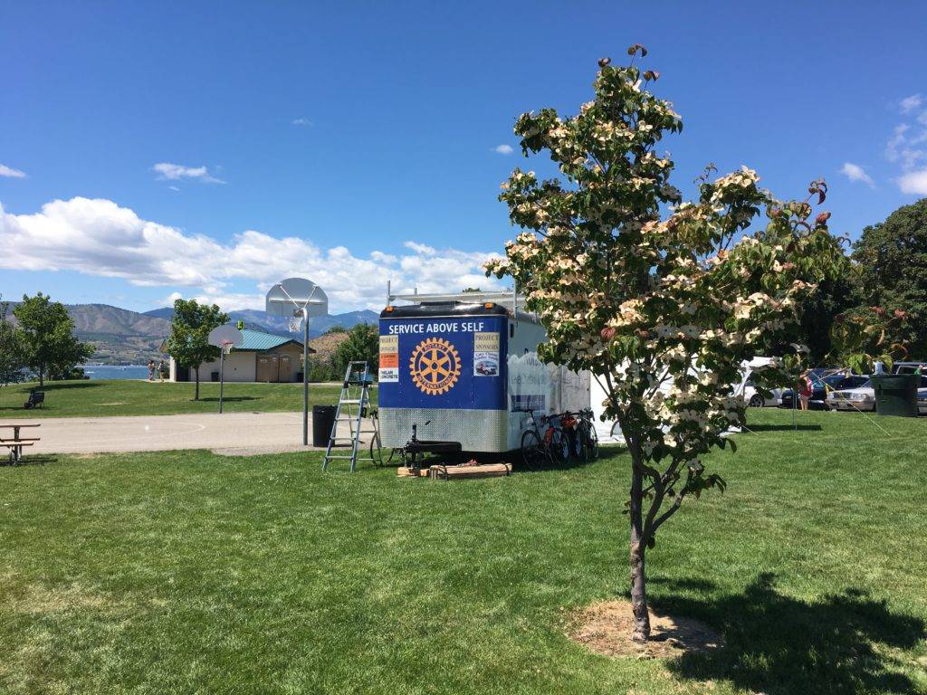 "Service above Self:" The Chelan Rotary does an excellent job of organizing and supporting the ride.