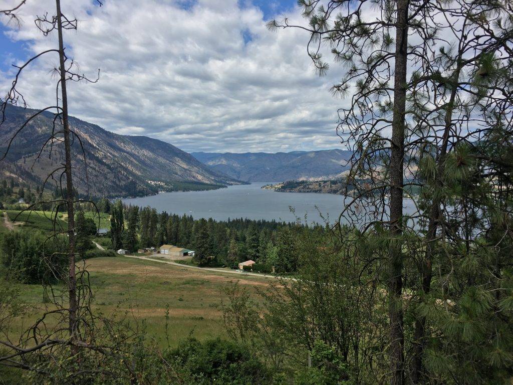 The view of Lake Chelan from the north side of Navarre Coulee Rd.