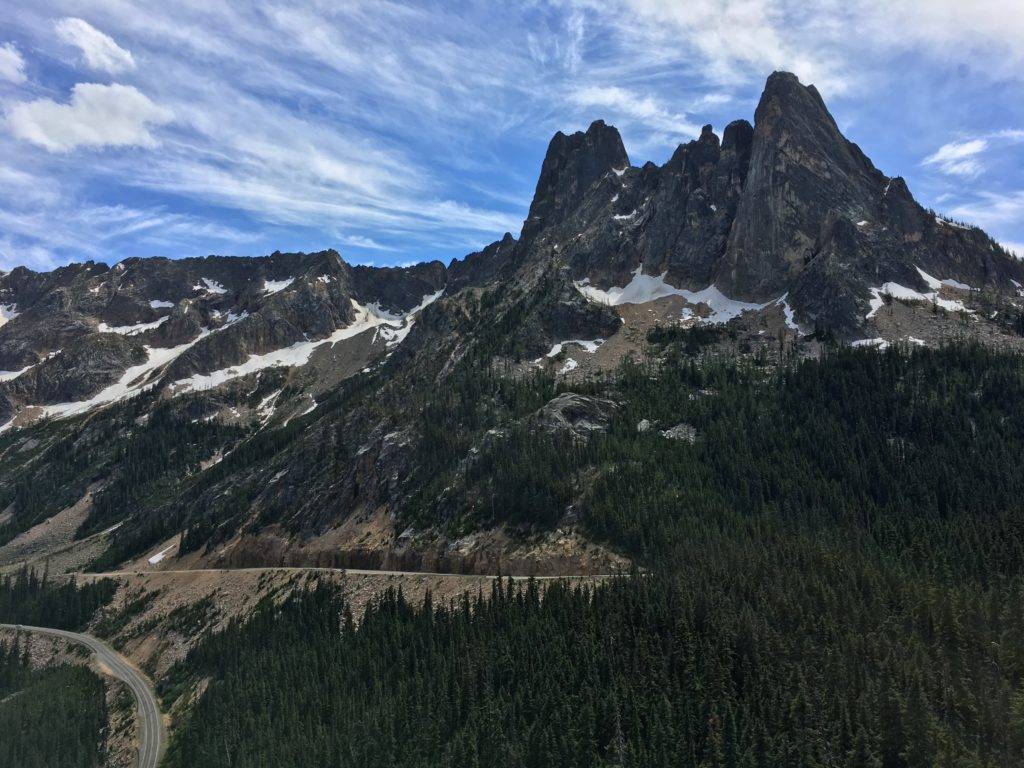 The Early Winter Spires and Liberty Bell from the Washington Pass Overlook.