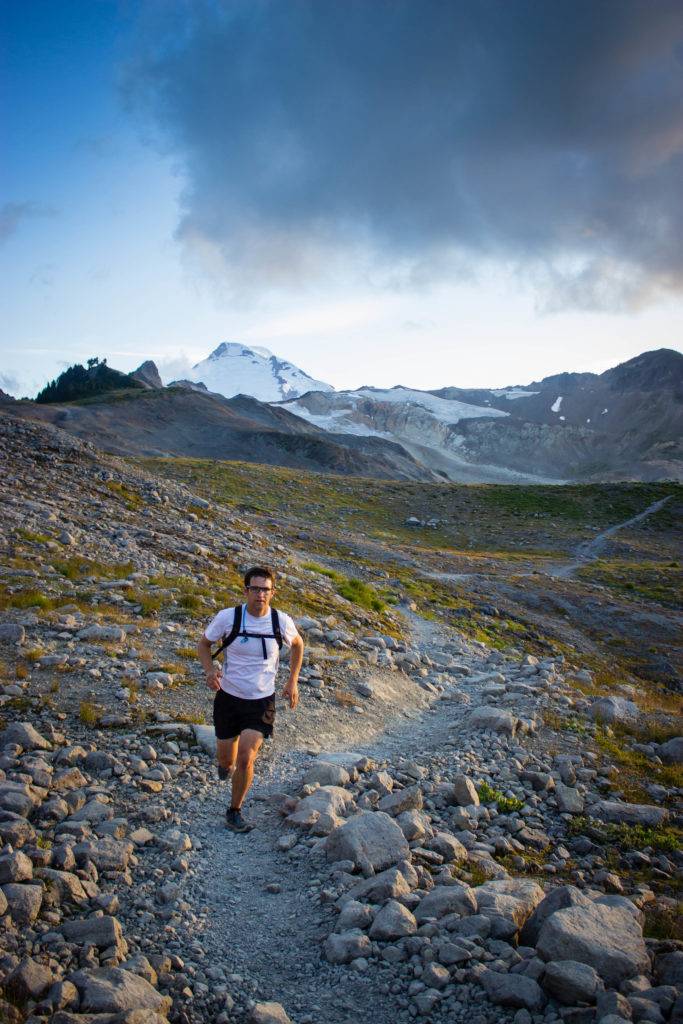 The view of Mt. Baker from Ptarmagin Ridge