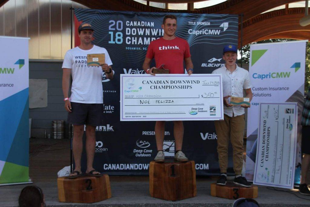 U23 podium at Canadian Downwind Champs; Jonas finished third behind two 22 y/o athletes, Noe Pelizza (FRA) and Nic Lowe (AUS).