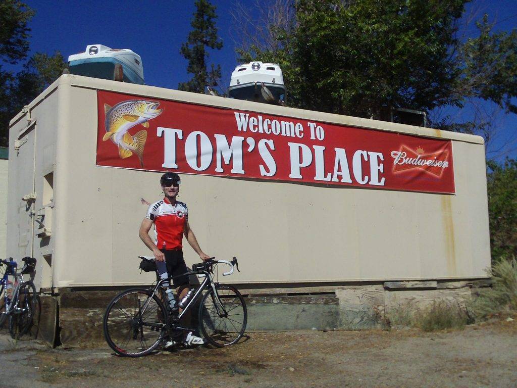 Tom Meloy at Tom's Place where we found a water spigot.