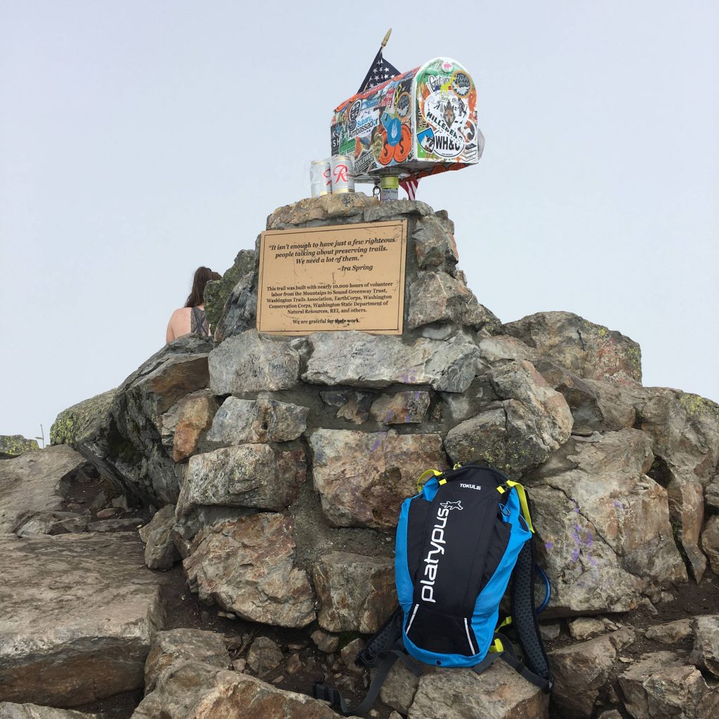 Summit photo of the Tokul XC 8.0 on Mailbox Peak