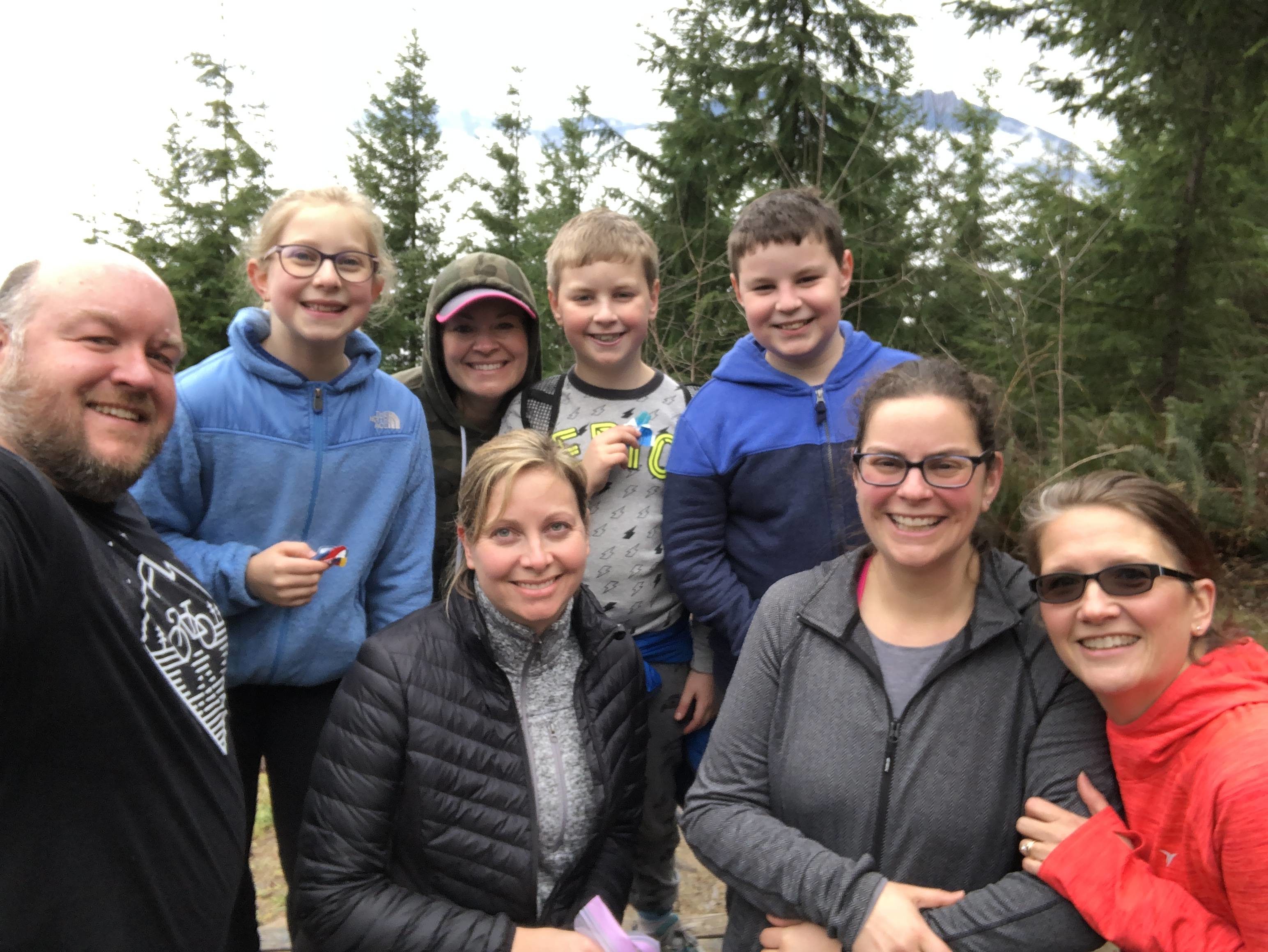 Members of Team Freezin' for a Reason on a recent hike to Stan's Overlook, North Bend, WA
