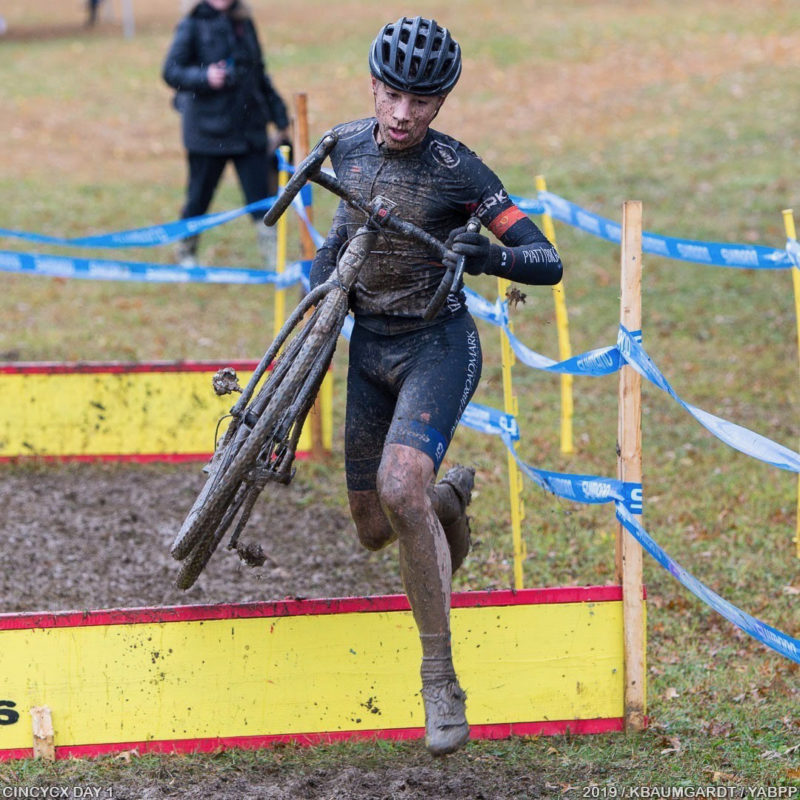 Barrier progression: Jack flying over a barrier at the 2019 Cincy Kings CX